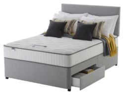 Silentnight Middleton Light Grey Memory 2 Drw Divan - Double